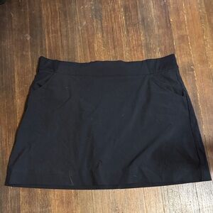 Black Knit Mini Skirt with Pockets